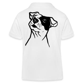 Staffordshire Terrier - Polo enfant bio Stanley/Stella - blanc - Dos
