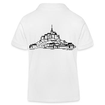 1bit Pixel Mont Saint Michel - Kinder Organic Poloshirt Mini Sprinter von Stanley/Stella - Weiß - Hinten
