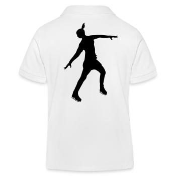 Eiskunstläuferin in stabiler Pose - Kinder Organic Poloshirt Mini Sprinter von Stanley/Stella - Weiß - Hinten