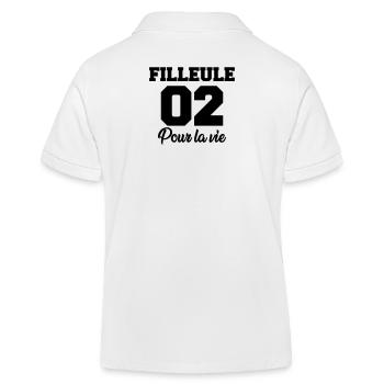filleule 02 pour la vie - Kids Organic Polo Shirt by Stanley/Stella - white - Back