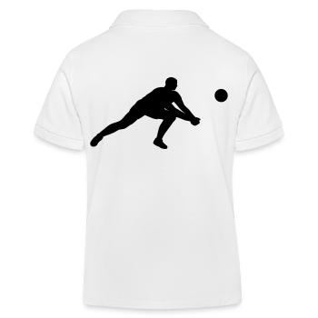 Silhouette noire d’un joueur de volley-ball - Polo enfant bio Stanley/Stella - blanc - Dos