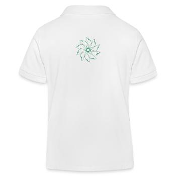 flower | Windrad | Mandala | Muster Vectorgraphic - Kinder Organic Poloshirt Mini Sprinter von Stanley/Stella - Weiß - Hinten