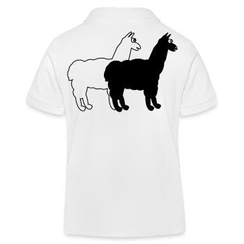 witzige Alpakas  - Kinder Organic Poloshirt Mini Sprinter von Stanley/Stella - Weiß - Hinten