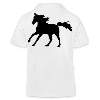 Pferd Vollblutaraber Galopp, edler Asil Araber - Kinder Organic Poloshirt Mini Sprinter von Stanley/Stella - Weiß - Hinten