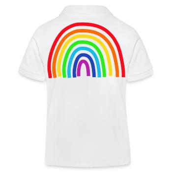 Regenbogen bunt - Kinder Organic Poloshirt Mini Sprinter von Stanley/Stella - Weiß - Hinten