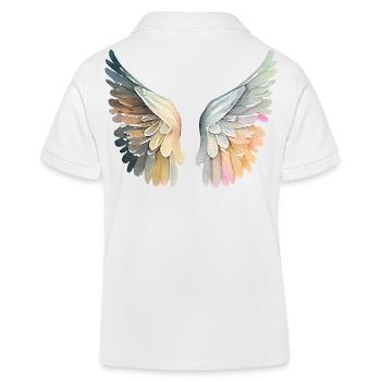 Ailes d'ange pastel artistic - Polo enfant bio Stanley/Stella - blanc - Dos