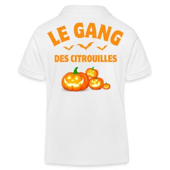 halloween, citrouille, citrouilles - Polo enfant bio Stanley/Stella - blanc - Dos