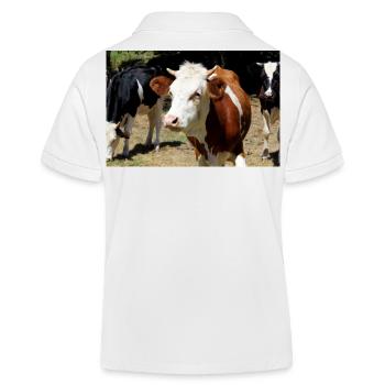 Kuh Poster - Kinder Organic Poloshirt Mini Sprinter von Stanley/Stella - Weiß - Hinten
