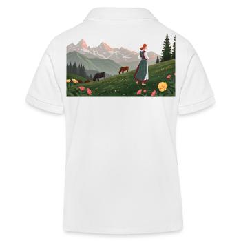 Folklore | Frau in Tracht - Kinder Organic Poloshirt Mini Sprinter von Stanley/Stella - Weiß - Hinten