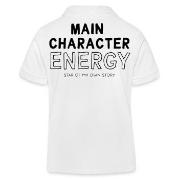 Main Character Energy - Kinder Organic Poloshirt Mini Sprinter von Stanley/Stella - Weiß - Hinten