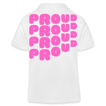 Pride / CSD / LGBTQ+ Design "PROUD" - Kinder Organic Poloshirt Mini Sprinter von Stanley/Stella - Weiß - Hinten