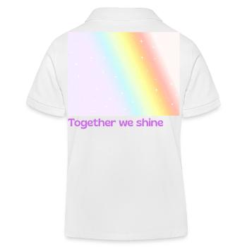 Pride / CSD / LGBTQ+ Design "together we shine" - Kinder Organic Poloshirt Mini Sprinter von Stanley/Stella - Weiß - Hinten