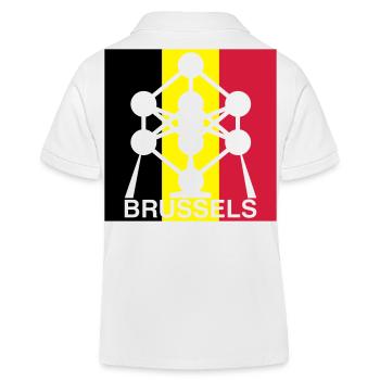 Brüssel Atomium – Ikone des Belgischen Flaggenplatzes - Kinder Organic Poloshirt Mini Sprinter von Stanley/Stella - Weiß - Hinten