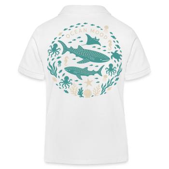 Ocean Mood - Kids Organic Polo Shirt by Stanley/Stella - white - Back