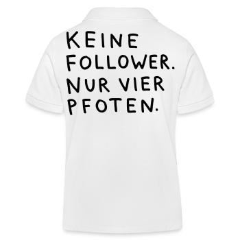 Keine Follower, nur vier Pfoten – Spruch "Hund" - Kinder Organic Poloshirt Mini Sprinter von Stanley/Stella - Weiß - Hinten