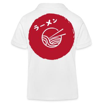 Ramen Linienkunst mit Stäbchen - Kinder Organic Poloshirt Mini Sprinter von Stanley/Stella - Weiß - Hinten