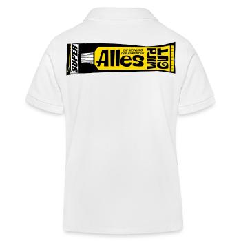 Alles wird gut Experten Kleber retro Psychologie  - Kinder Organic Poloshirt Mini Sprinter von Stanley/Stella - Weiß - Hinten