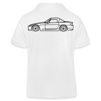 S2000 Line Silhouette – High‑Rev JDM Art - Kinder Organic Poloshirt Mini Sprinter von Stanley/Stella - Weiß - Hinten
