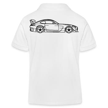 GT Coupé Line Silhouette – Pure Performance Art - Kids Organic Polo Shirt by Stanley/Stella - white - Back