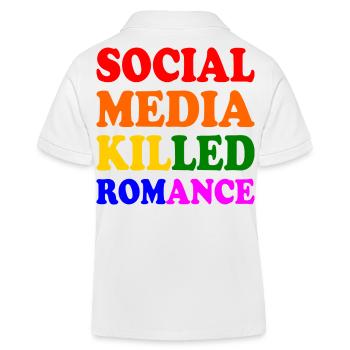 social media killed romance - Polo enfant bio Stanley/Stella - blanc - Dos