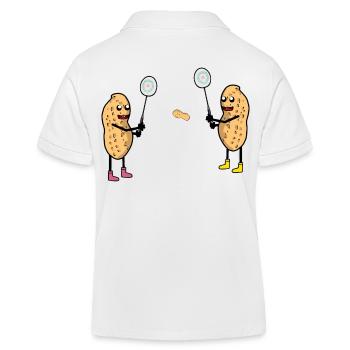 Witzig Erdnuss Tennis Tennisspieler Erdnüsse Sport - Kinder Organic Poloshirt Mini Sprinter von Stanley/Stella - Weiß - Hinten