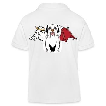 Hells, Dog, Angel, Devil, Dogs, Dog, Heavenly - Kids Organic Polo Shirt by Stanley/Stella - white - Back