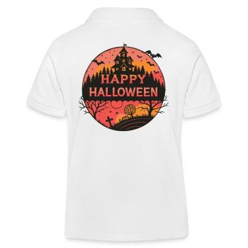 Halloween Château Silhouette - Polo enfant bio Stanley/Stella - blanc - Dos