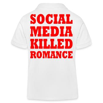 social media killed romance - Polo enfant bio Stanley/Stella - blanc - Dos