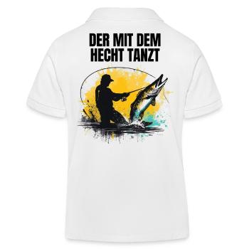 Der mit dem Hecht tanzt - Kinder Organic Poloshirt Mini Sprinter von Stanley/Stella - Weiß - Hinten