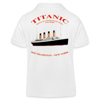 TITANIC COLLECTION CREATION Louis RUNEMBERG ©Adagp - Polo enfant bio Stanley/Stella - blanc - Dos