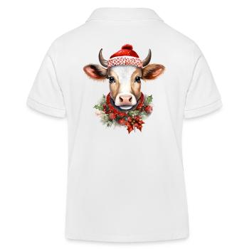 Cow Elsa - Kids Organic Polo Shirt by Stanley/Stella - white - Back