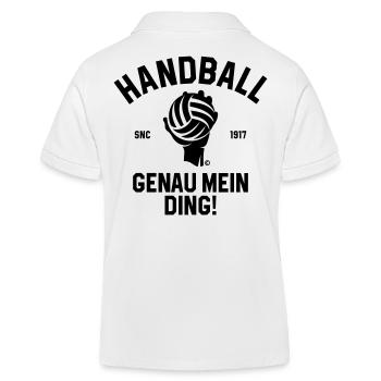 HANDBALL GENAU MEIN DING - Kinder Organic Poloshirt Mini Sprinter von Stanley/Stella - Weiß - Hinten