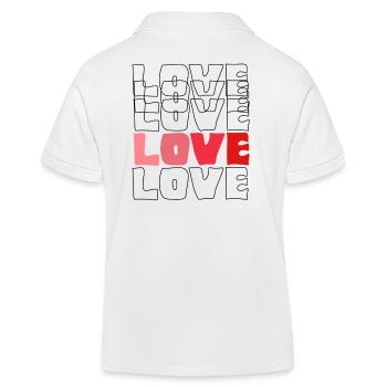 L’art intemporel LOVE - Polo enfant bio Stanley/Stella - blanc - Dos