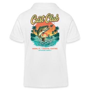 Cast Club Miami - Kids Organic Polo Shirt by Stanley/Stella - white - Back
