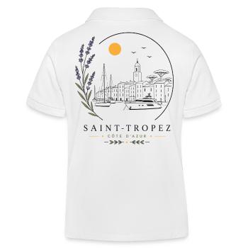 Saint-Tropez Hafen Blick - Kinder Organic Poloshirt Mini Sprinter von Stanley/Stella - Weiß - Hinten