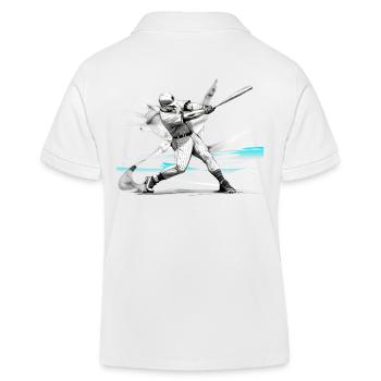 Baseballspieler, baseball - Kinder Organic Poloshirt Mini Sprinter von Stanley/Stella - Weiß - Hinten