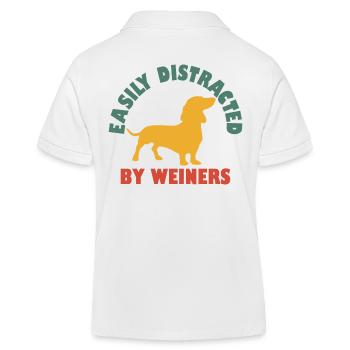 Retro Vintage Lustig Leicht Ablenkbar Von Weiners - Kinder Organic Poloshirt Mini Sprinter von Stanley/Stella - Weiß - Hinten