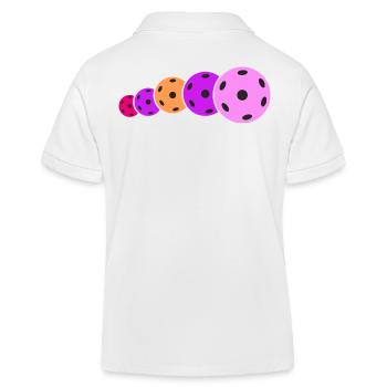 Floorball Floorball Player Unihoc Floorball Trainer - Kids Organic Polo Shirt by Stanley/Stella - white - Back