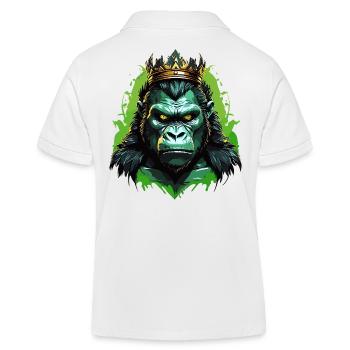 Gorilla - Kids Organic Polo Shirt by Stanley/Stella - white - Back