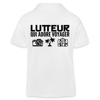 Voyageurs & Lutteurs : Passion & Découverte - Polo enfant bio Stanley/Stella - blanc - Dos