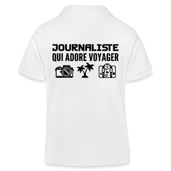 Reisende & Journalisten: Leidenschaft & Entdeckung - Kinder Organic Poloshirt Mini Sprinter von Stanley/Stella - Weiß - Hinten
