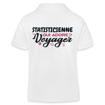 Statistiker, Weltenbummler, Reisebegeisterter - Kinder Organic Poloshirt Mini Sprinter von Stanley/Stella - Weiß - Hinten