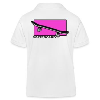 skateboard, skateur, halfpipe, sk8, grind, skate - Polo enfant bio Stanley/Stella - blanc - Dos