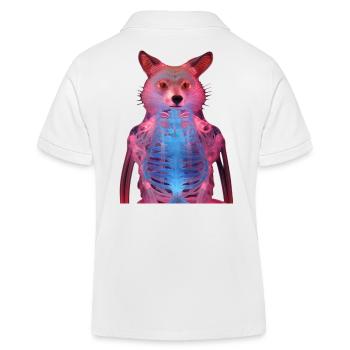 Leuchtender Fuchs mit Neon-Effekt - Kinder Organic Poloshirt Mini Sprinter von Stanley/Stella - Weiß - Hinten