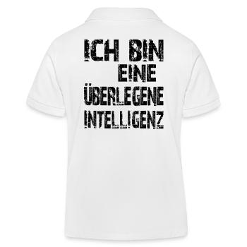 KI Spruch Ich bin eine überlegene Intelligenz - Kinder Organic Poloshirt Mini Sprinter von Stanley/Stella - Weiß - Hinten