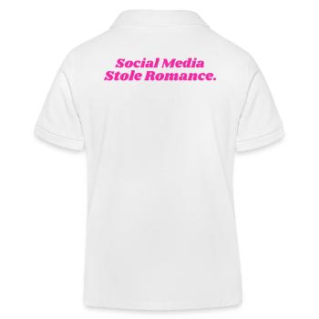 SOCIAL MEDIA STOLE ROMANCE DAMEN - Kinder Organic Poloshirt Mini Sprinter von Stanley/Stella - Weiß - Hinten