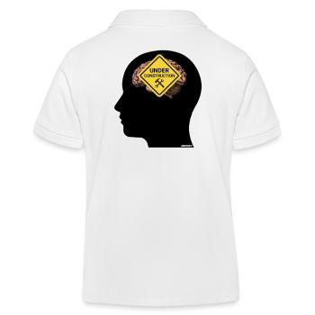 Mindful Construction Brain Tee - Kids Organic Polo Shirt by Stanley/Stella - white - Back