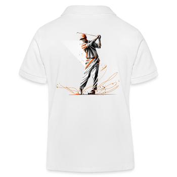 golf, Golfspieler, Golf tee - Kinder Organic Poloshirt Mini Sprinter von Stanley/Stella - Weiß - Hinten