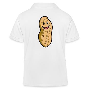 fröhliche Erdnuss Emotion Gefühle happy Emotion - Kinder Organic Poloshirt Mini Sprinter von Stanley/Stella - Weiß - Hinten