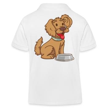 Chien enfants bébé animaux animaux animaux chiens - Polo enfant bio Stanley/Stella - blanc - Dos
